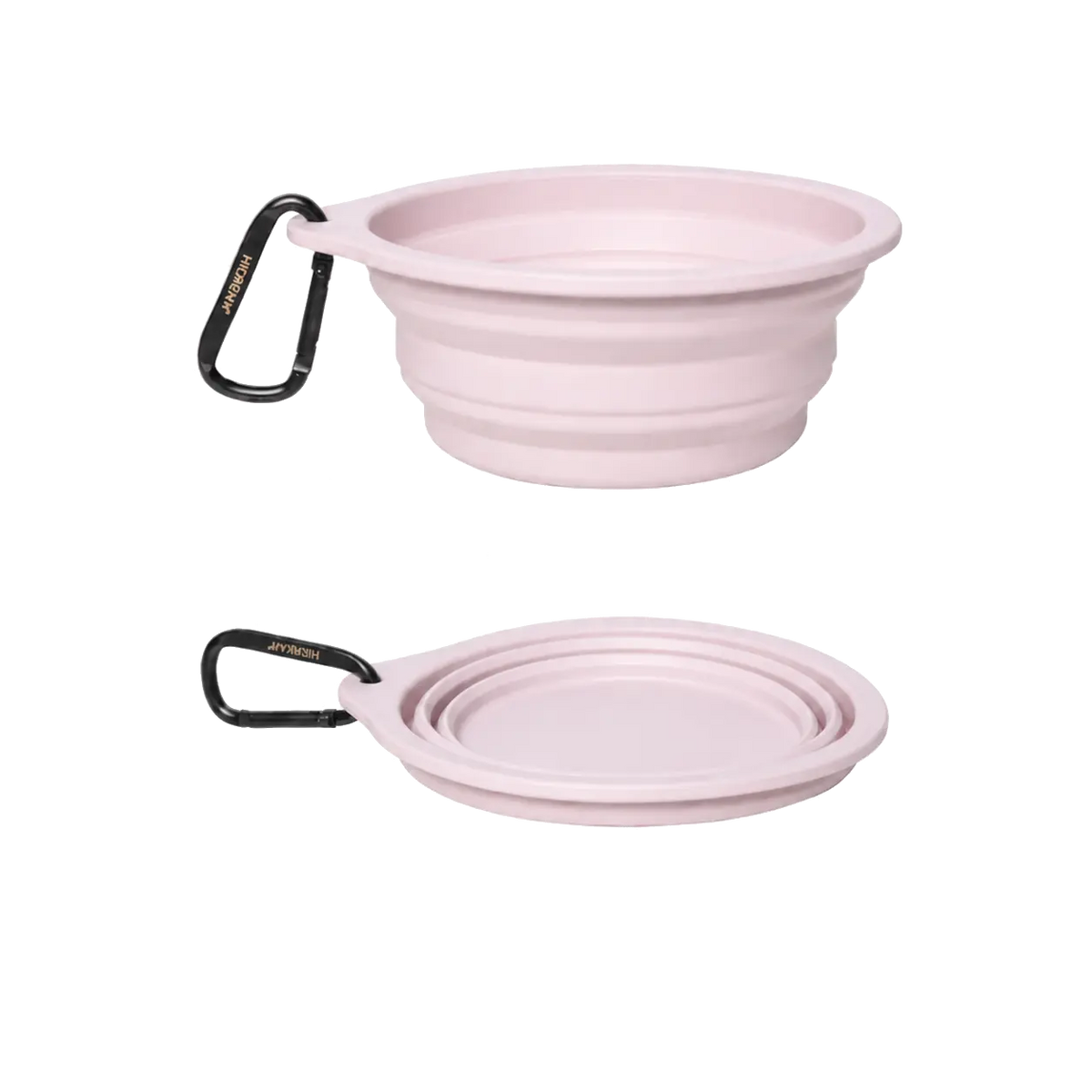 RoamBowl Collapsible Travel Bowl in Chestnut Blush, expanded and flattened on transparent background