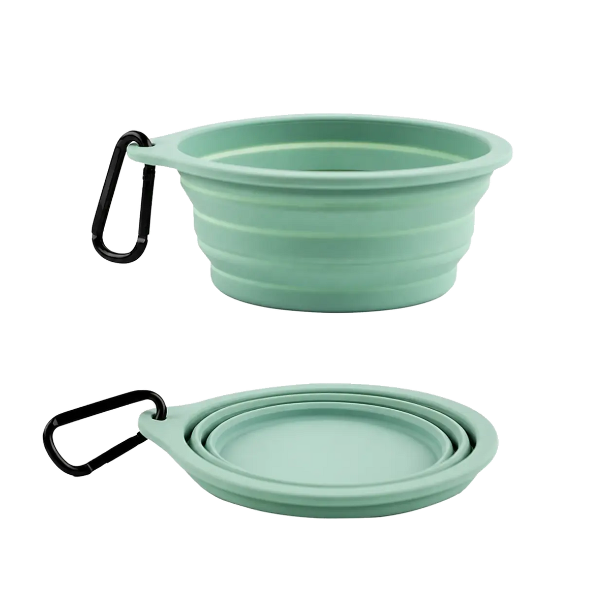RoamBowl collapsible travel bowl in Sage Green, true transparent background