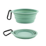 RoamBowl collapsible travel bowl in Sage Green, true transparent background